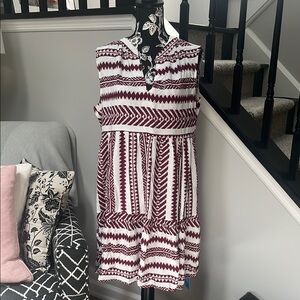 NWT Cupshe Maroon & White Dress-Large